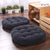 Round Shape Floor Cushion / Soft Meditation Cushion For Casual Seating In Black Color