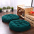 Round Shape Floor Cushion / Soft Meditation Cushion For Casual Seating In Green Color