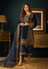EMBROIDERED 3PC UNSTITCHED DRESS VELVET WITH SILK TROUSER D-405