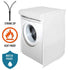 White Color Zip Open Close 100% Waterproof Front Loaded Washing Machine Cover (All Sizes Available)