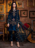 EMBROIDERED 3PC UNSTITCHED DRESS VELVET WITH SILK TROUSER D-406
