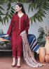 WOOL MAREENA 3PC EMBROIDERED DRESS EMBROIDERED SHAWL D-296