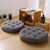Round Shape Floor Cushion / Soft Meditation Cushion For Casual Seating In Grey Color